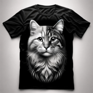1-Pet Cat -t-shirt-black