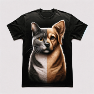 2-Pet Cat -t-shirt-black