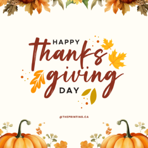 Beige Orange Elegant Happy Thanksgiving Poster