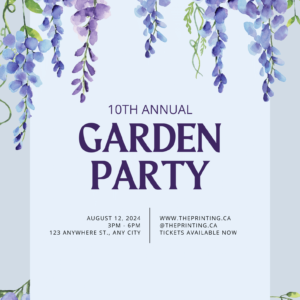 Floral Watercolor Garden Party Poster