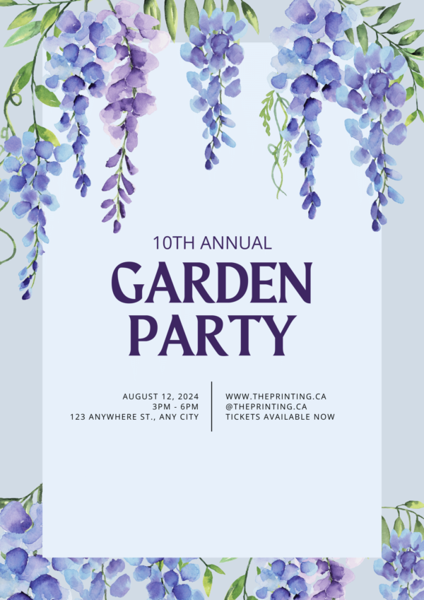 Floral Watercolor Garden Party Poster