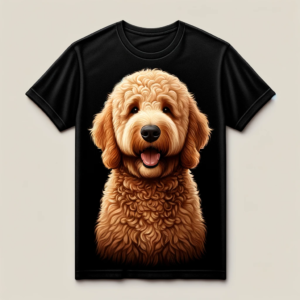 Golden doodle-black-t-shirt