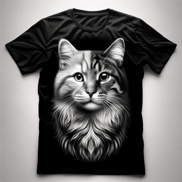 1-Pet Cat -t-shirt-black